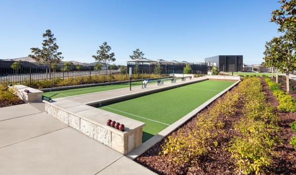Two bocce ball courts