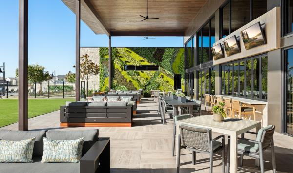 Gather with friends at the covered outdoor patio